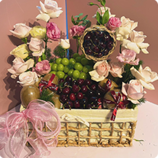 Trái cây tươi | Giỏ Quà Trái Cây Nhập Tông Xanh Lá 2